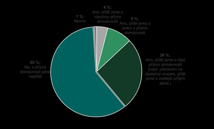 O alespoň část příjmu přišlo vlivem koronaviru na 40 procent českých domácností.