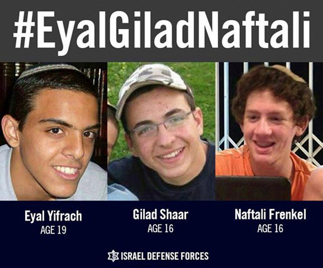 Zavraždění Ejal Jifrach,Gilad Šaar a Naftali Frenkel.