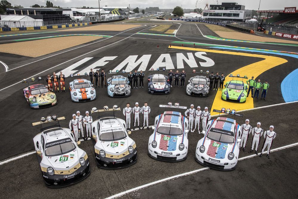 Vozy Porsche v Le Mans roku 2019