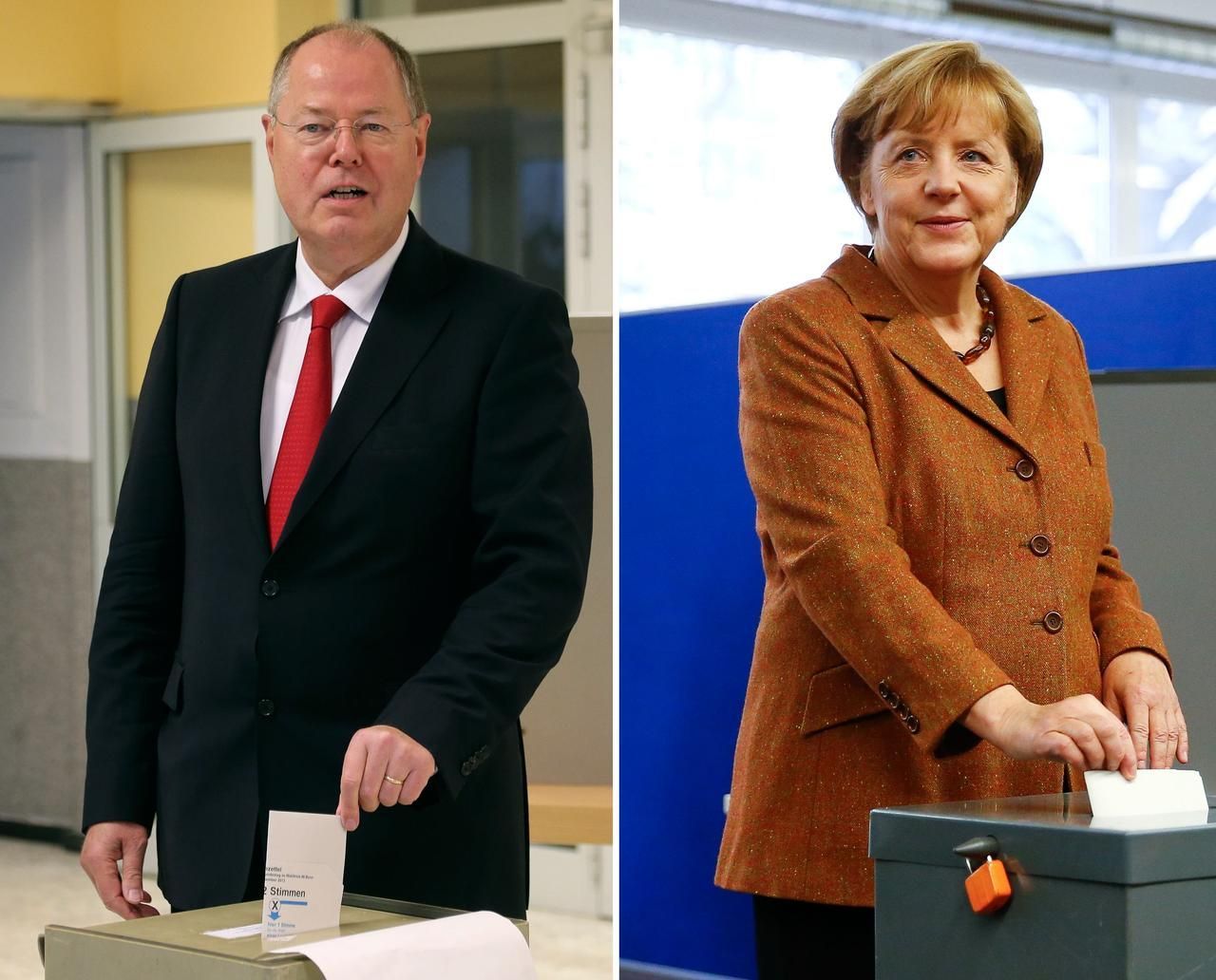 Německo - volby 2013 - Merkelová - Steinbrück