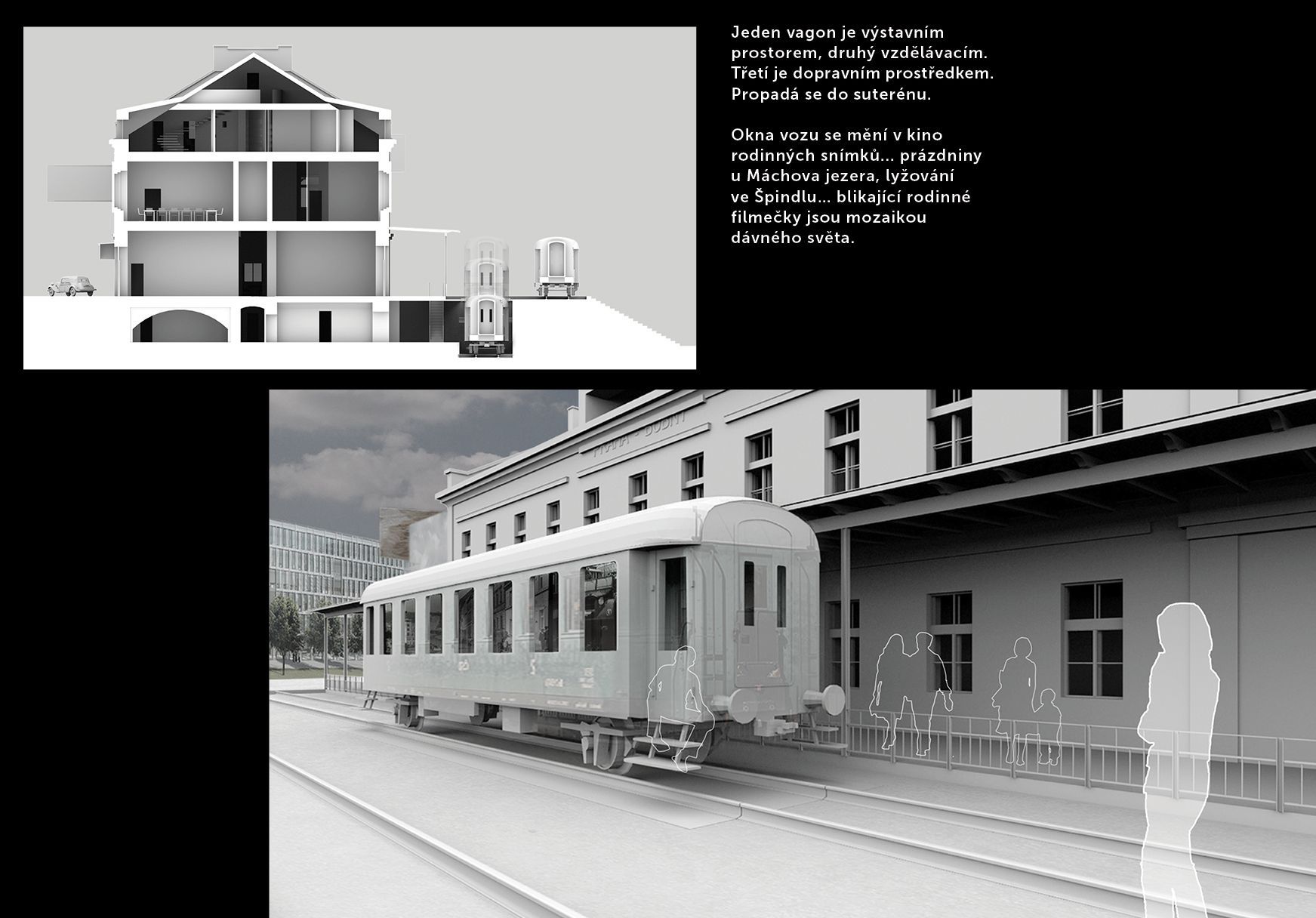 Výstava projektu Památník ticha - nádraží Bubny