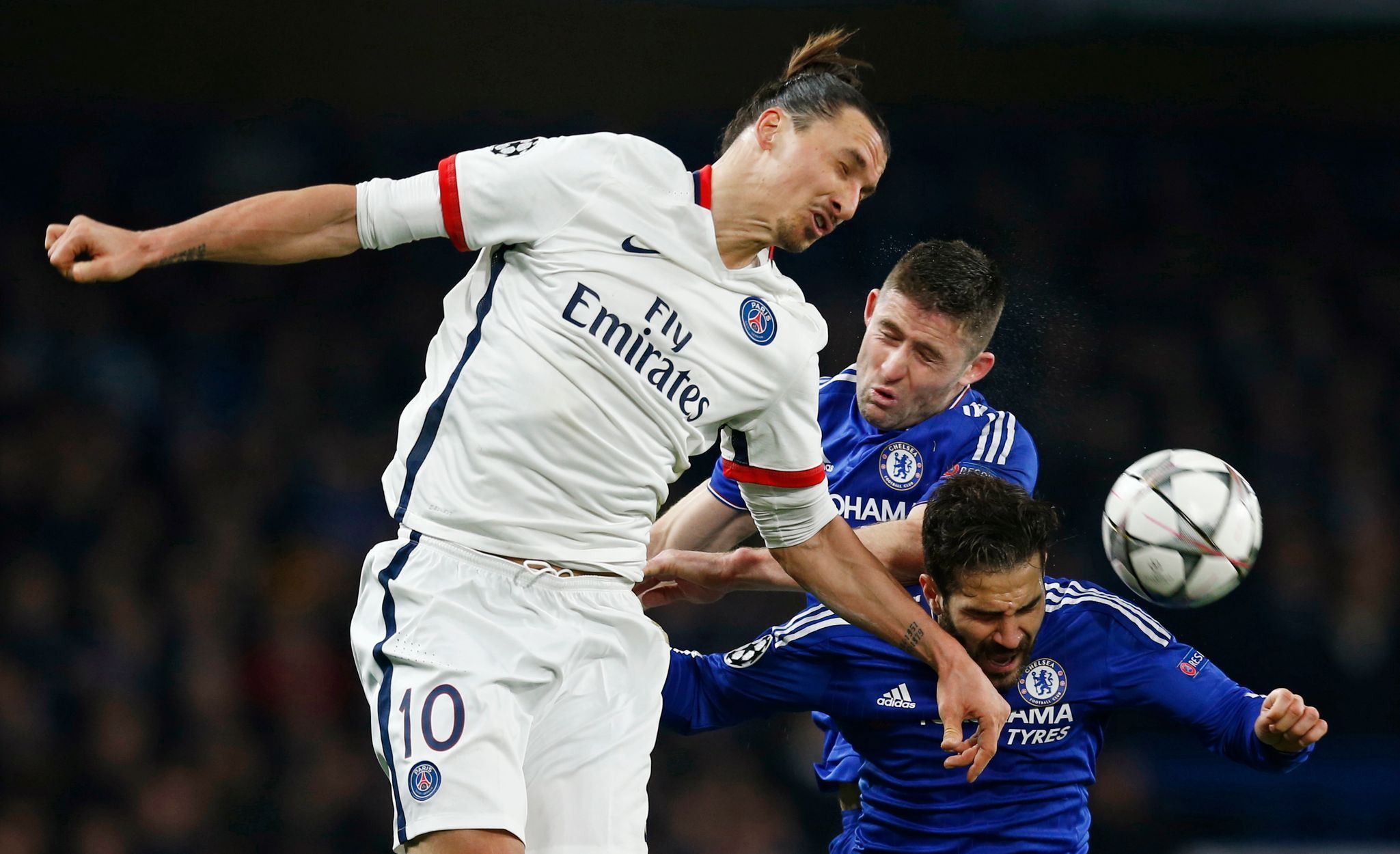 Zlatan Ibrahimovič proti Chelsea, odveta osmifinále Ligy mistrů 2015/16