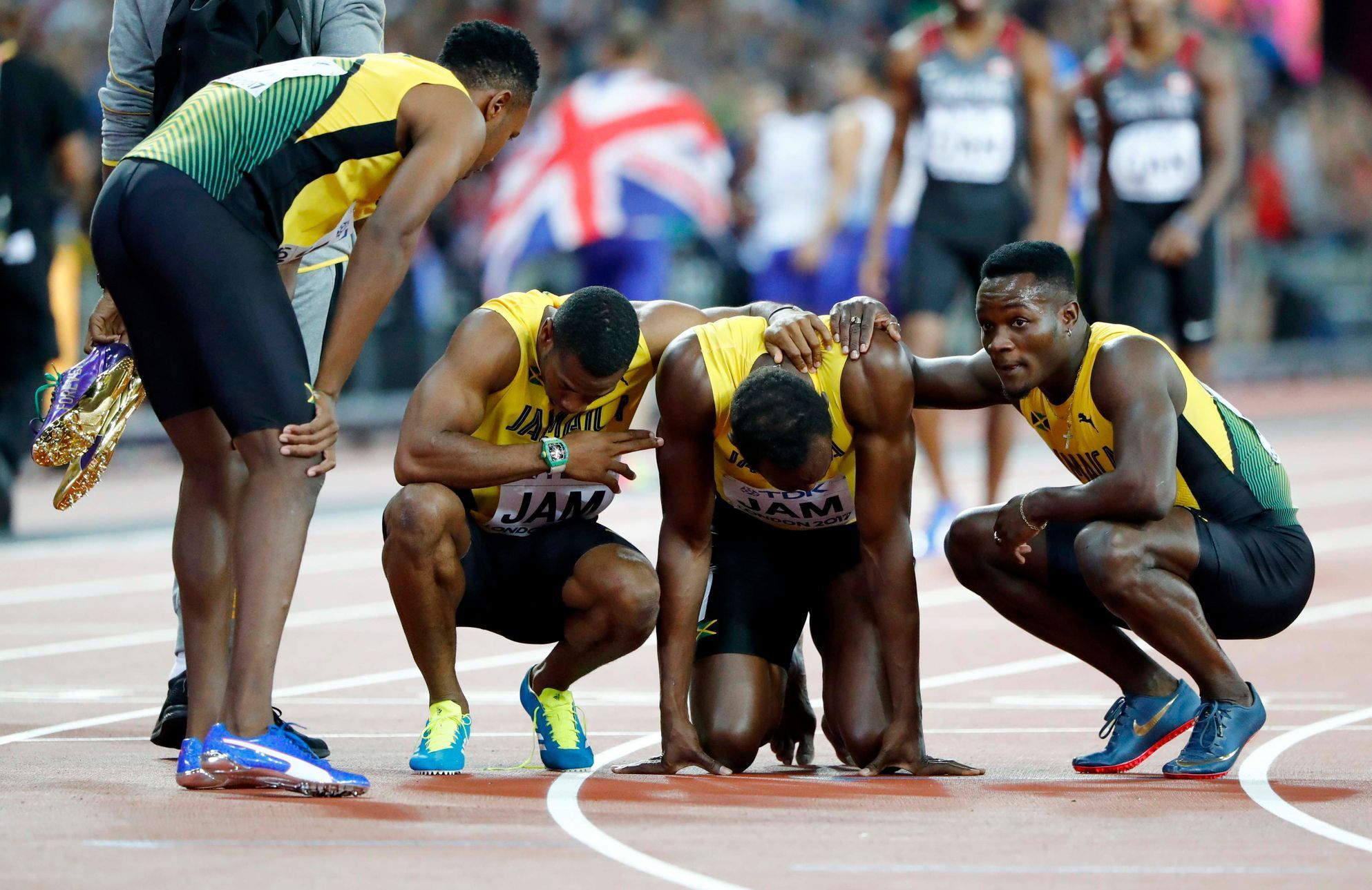 Usain Bolt ve štafetě na MS v atletice 2017