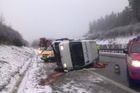 Dálnici D1 na Kroměřížsku zablokovaly dvě autonehody