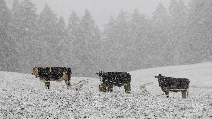 První sněhová nadílka v rakouských Alpách