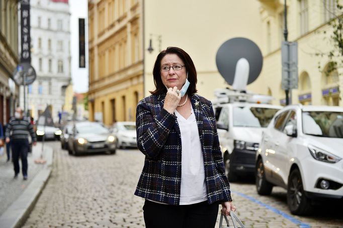 Politička Miroslava Němcová. Záběr z volebního štábu ODS v Truhlářské ulici v Praze