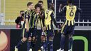 Fotbal Evropská liga, Fenerbahce - Plzeň: hráči Galatasaraye slaví gól