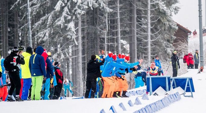 Biatlon, Oberhof, závod s hromadným startem žen (Koukalová)