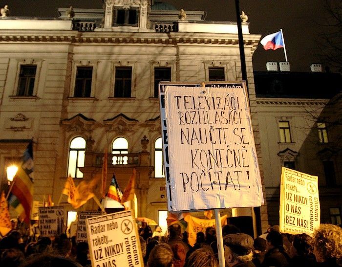 Protestní akce proti americké radarové základně