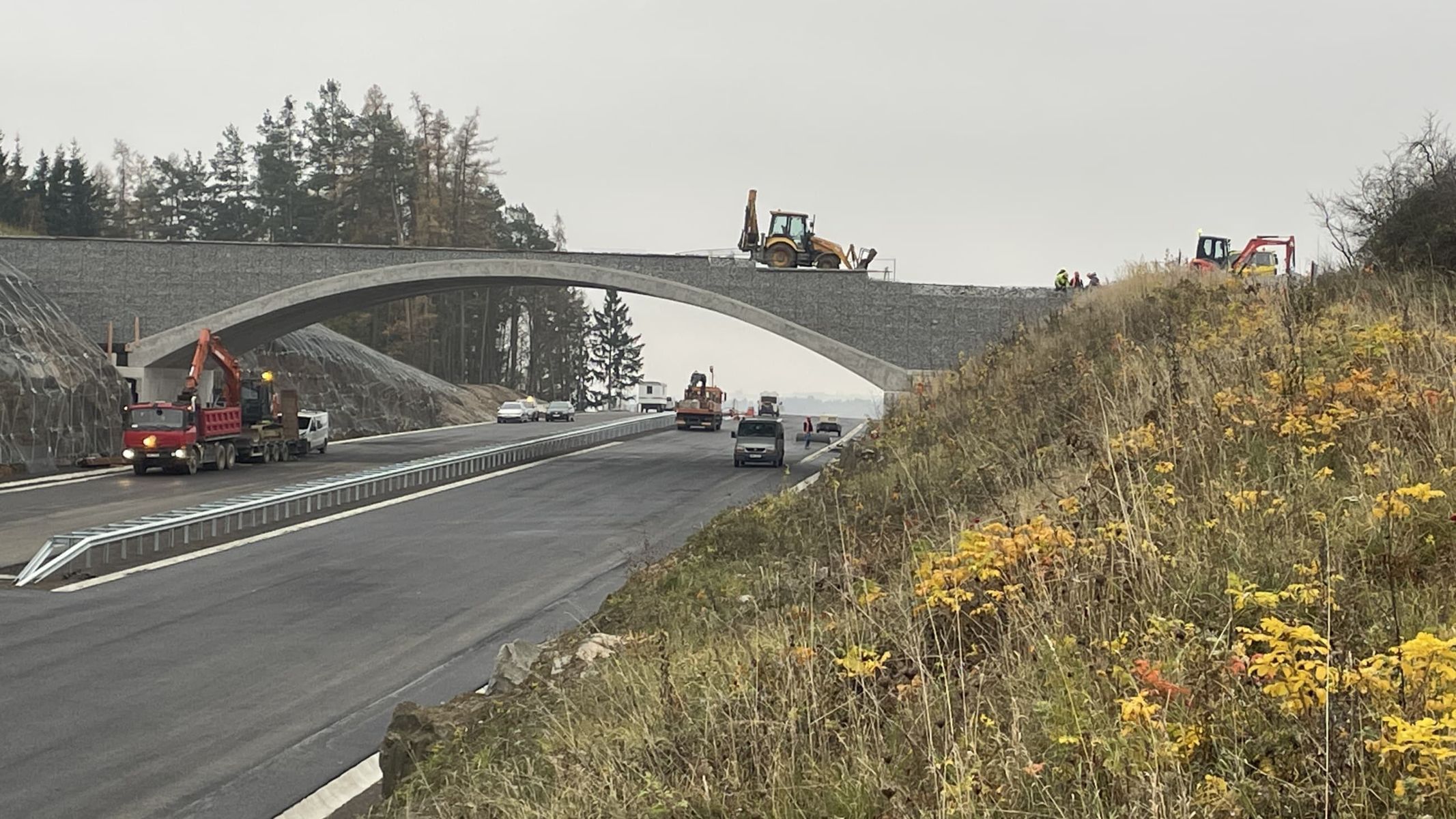 Stavba dálnice D4 Příbram - Písek