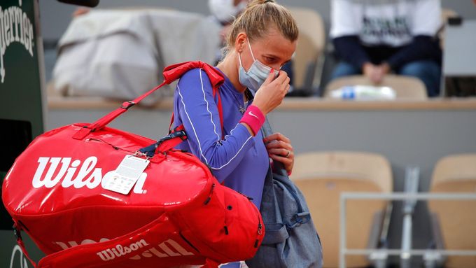 Petra Kvitová během semifinále French Open