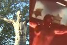 Ibrahimovic v plamenech. Fanoušci Malmö upálili jeho sochu, koupil podíl u rivala