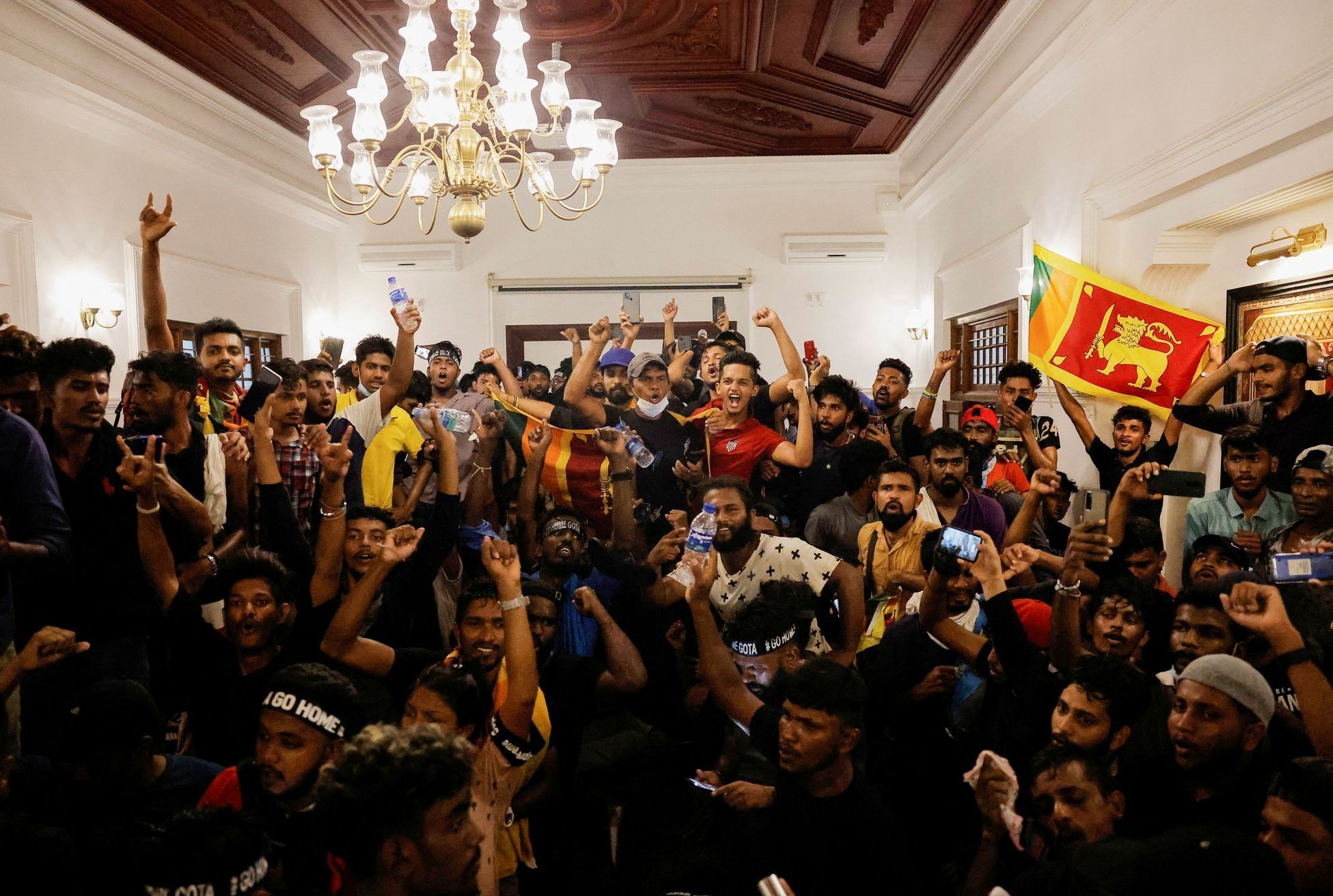 srí lanka protest prezidentský palác