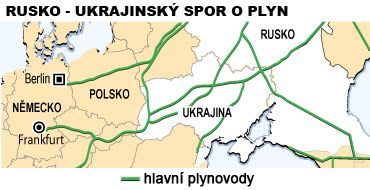 Rusko - ukrajinský spor - mapa