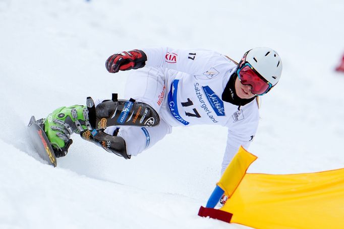 Ester Ledecká při paralelním slalomu