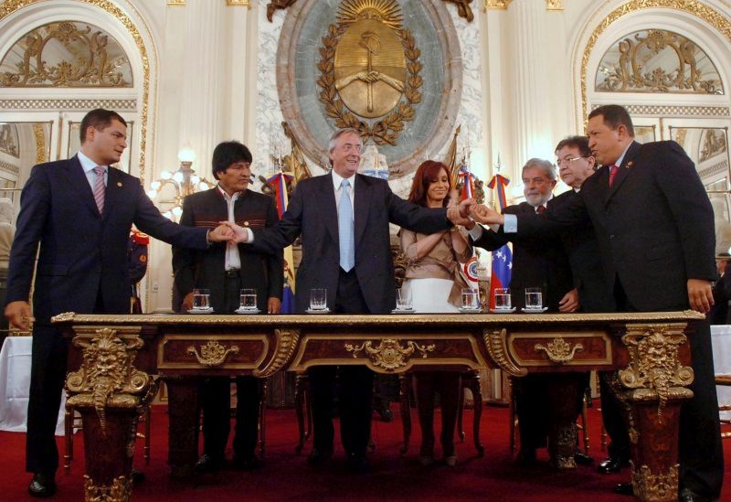 Podpisová ceremonie Banky Jihu, Buenos Aires, 10. prosinec 2007