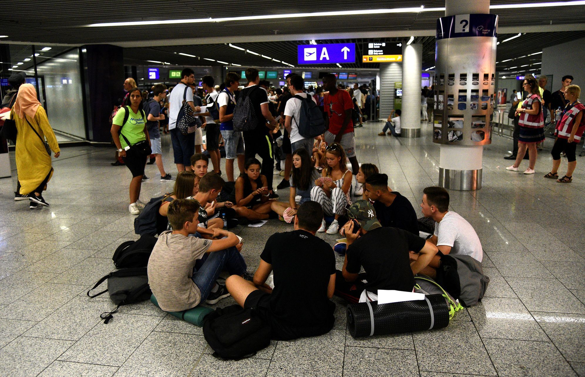 Evakuace letiště ve Frankfurtu