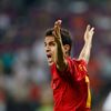 Cesc Fabregas není spokojen s jedním z rozhodnutí rozhodčího během čtvrtfinálového utkání Španělska s Francií na Euru 2012