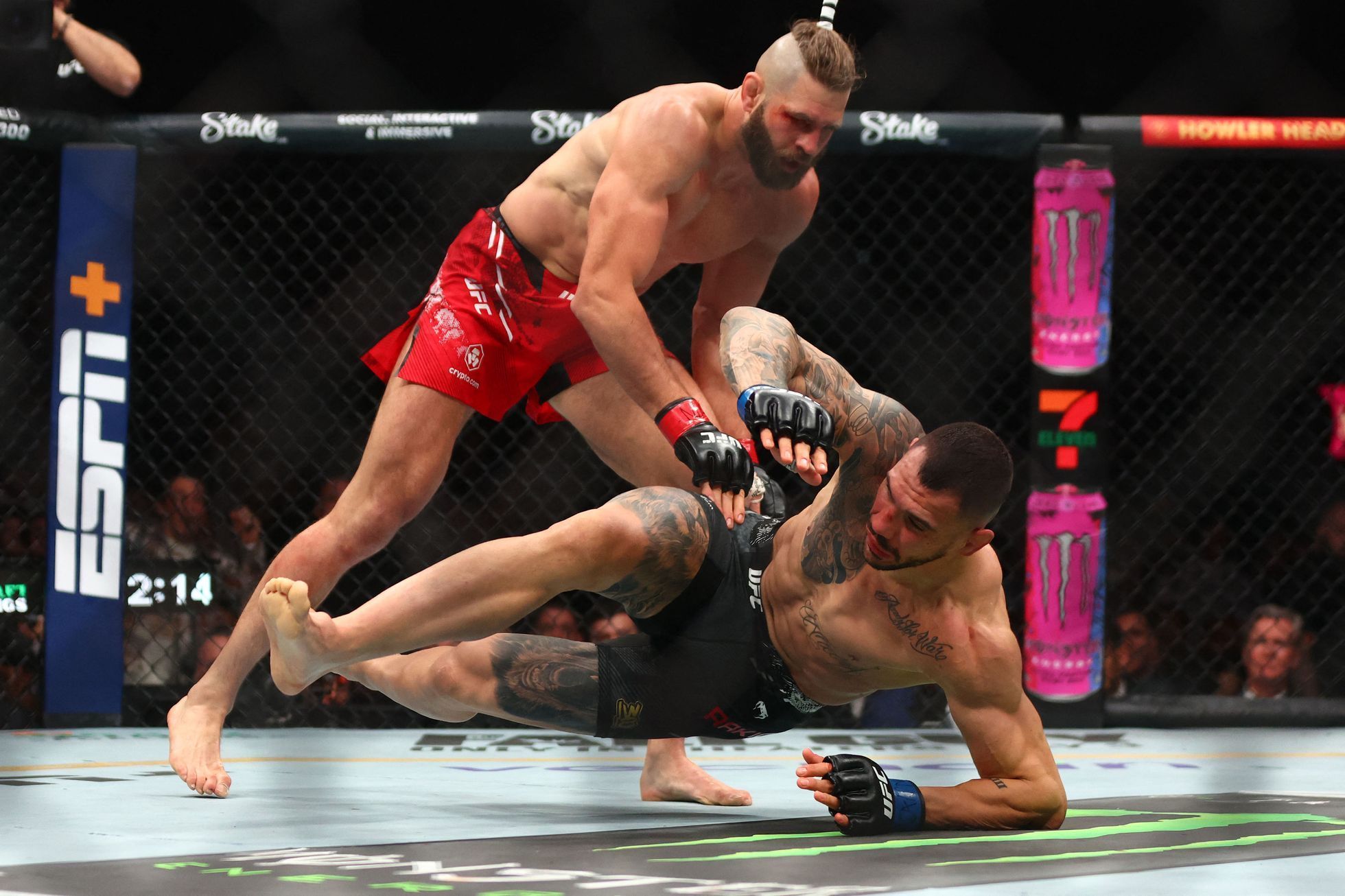 Jiří Procházka při souboji s Aleksandarem Rakičem v rámci UFC 300