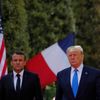 Emmanuel Macron a Donald Trump na oslavách 75. výročí Dne D