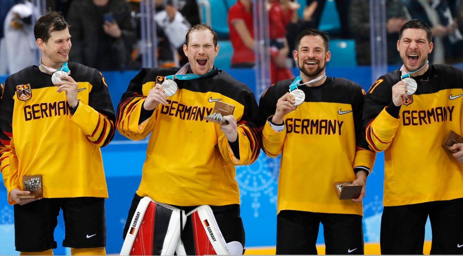 Němci se stříbrnými medailemi po finále Rusko - Německo na ZOH 2018