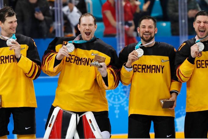 Němci se stříbrnými medailemi po finále Rusko - Německo na ZOH 2018