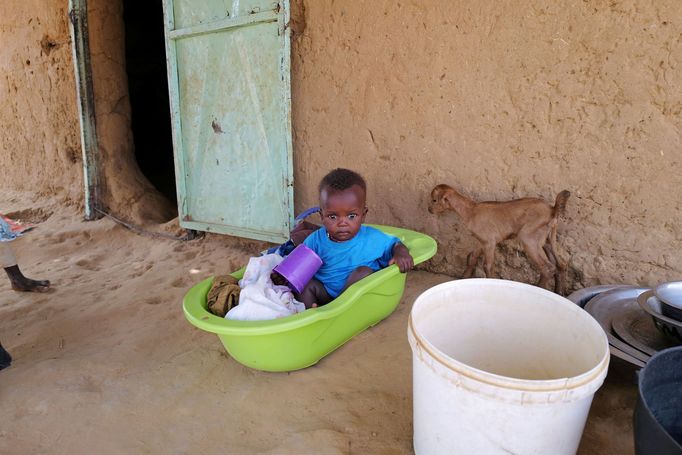 Kruhové zahrady Tolou Keur v Senegalu.