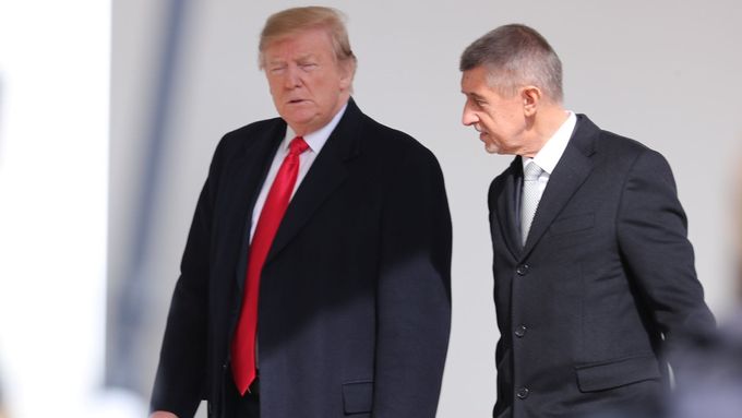 Americký prezident Donald Trump s českým premiérem Andrejem Babišem.