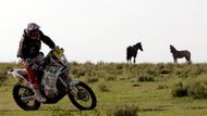 Slovák Ivan Jakeš při deváté etapy Rallye Dakar.