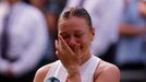 Amanda Anisimovová smutní po finále Wimbledonu 2025.