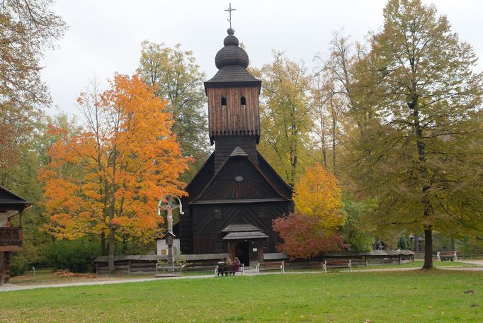 Kostel ve skanzenu v Rožnově pod Radhoštěm. Foto: Mária Olšanská