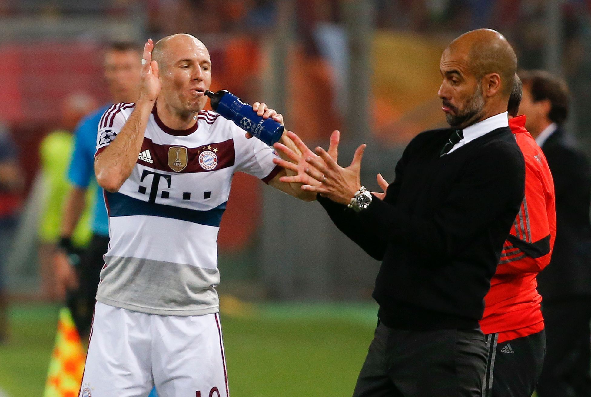 Robben reaguje na pokyny Guardioly