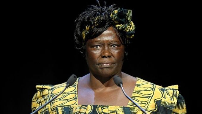 Wangari Maathaiová získala roku 2004 coby první africká žena Nobelovu cenu míru. Jako jediné ze všech řečníků ji lidé v sálu tleskali vestoje