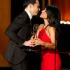 Jim Parsons accepts the award for Outstanding Lead Actor In A Comedy Series for his role in &quot;The Big Bang Theory&quot; from presenter Julia Louis-Dreyfus onstage during the 66th Primetime Emmy Aw