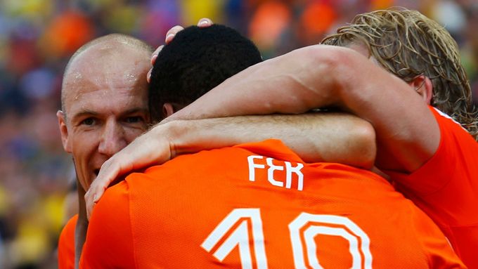 Nizozemci se radují z výhry nad Chile.