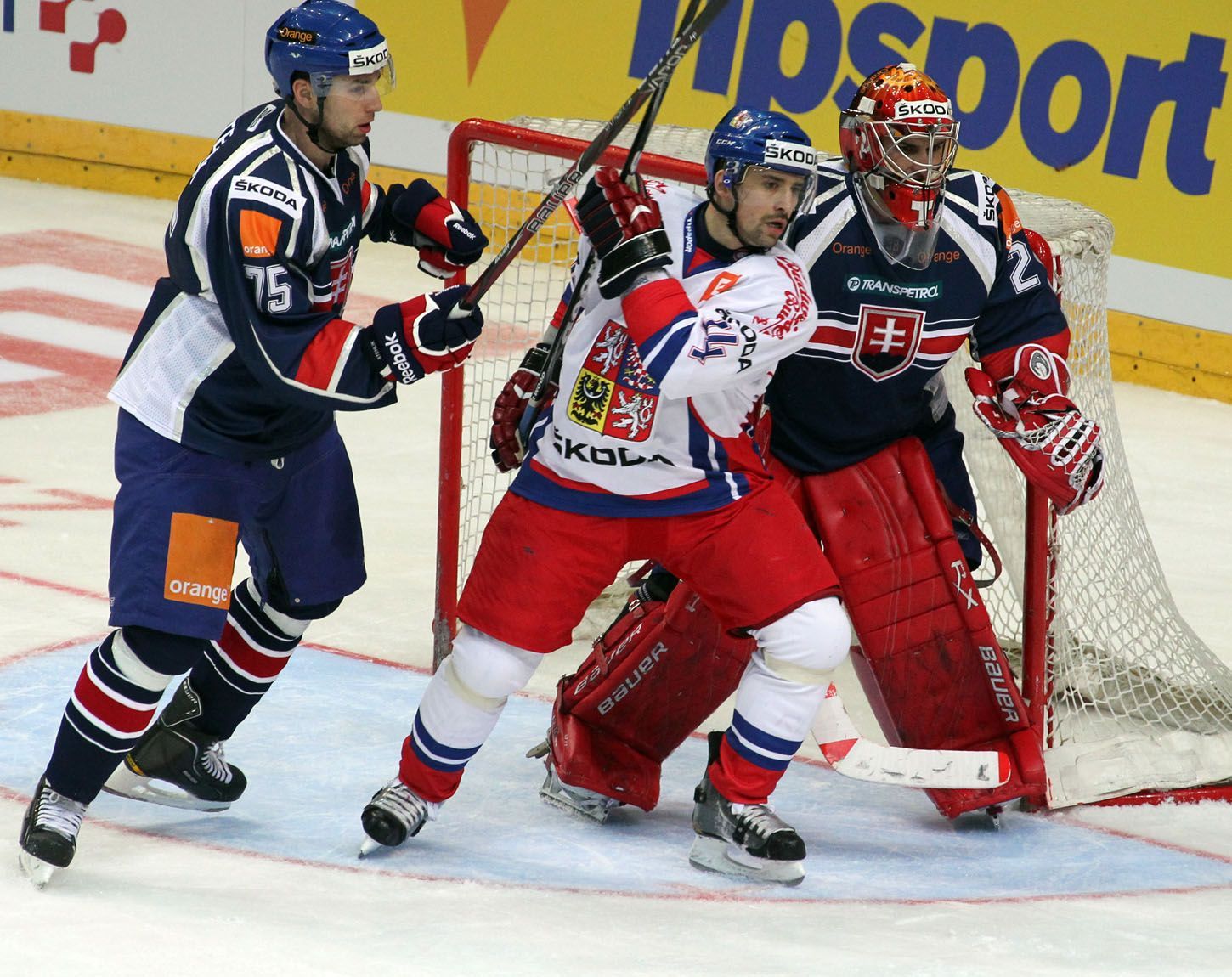 Přípravný zápas, hokej: Česko - Slovensko (Tomáš Plekanec, Peter Hamerlík, Richard Stehlík)