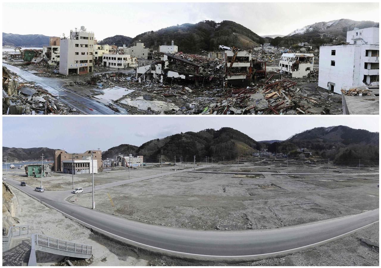 Japonsko rok po tsunami - "tehdy a nyní" - kombo