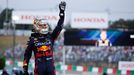 Max Verstappen z Red Bullu slaví po VC Japonska titul mistra světa F1