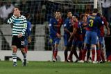 Joao Moutinho ze Sportingu jen přihlížel debaklu Barcelony