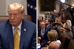 To mi řekněte vy! Zaskočený Trump před novináři přiznal chaos kvůli zbraním Kyjevu