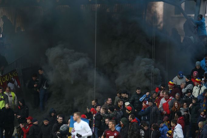 EPL, Ml.Boleslav-Sparta: výtržnosti fanoušků Sparty