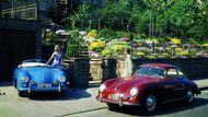 Porsche 356 (1948-1965). První model automobilky vybavený benzinovým čtyřválcovým motorem původně pocházejícím z Volkswagenu. Jednotka ale prošla řadou úprav.