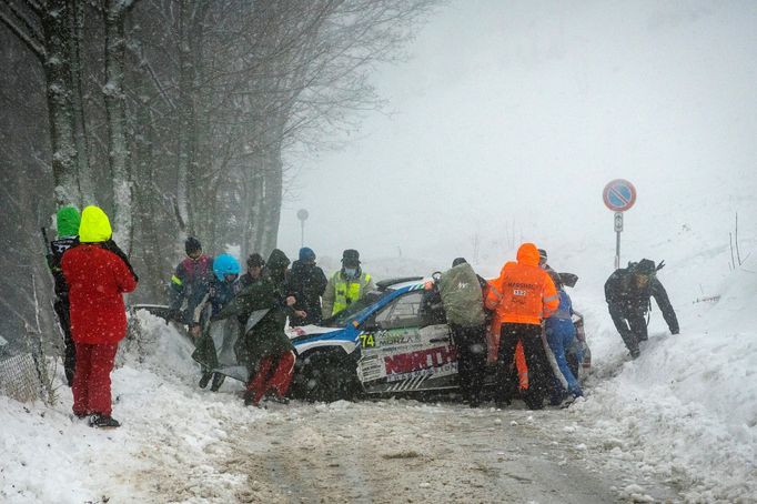 Rallye Monza 2020: Romano Pasquali, Škoda Fabia Rally2 evo - nehoda