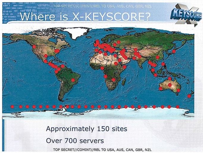 Prezentace NSA ukazuje, kde všude je program XKeyscore.