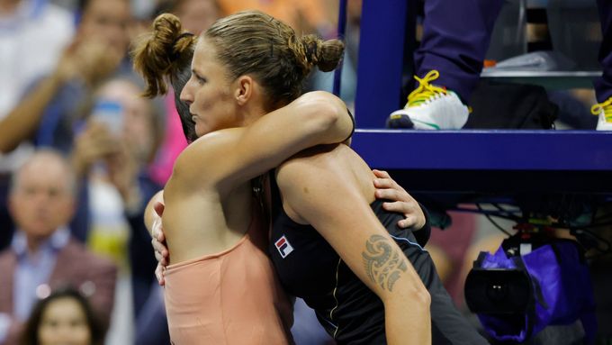 Sestřih čtvrtfinále US Open mezi Karolínou Plíškovou a Marií Sakkariovou