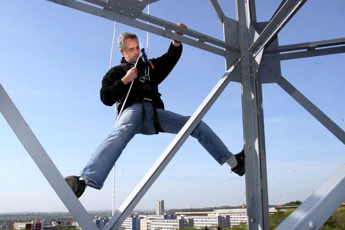 Tomáš Hanák na Petřínské rozhledně