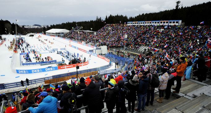 Fanoušci na stíhačce SP v Novém Městě na Moravě 2018.