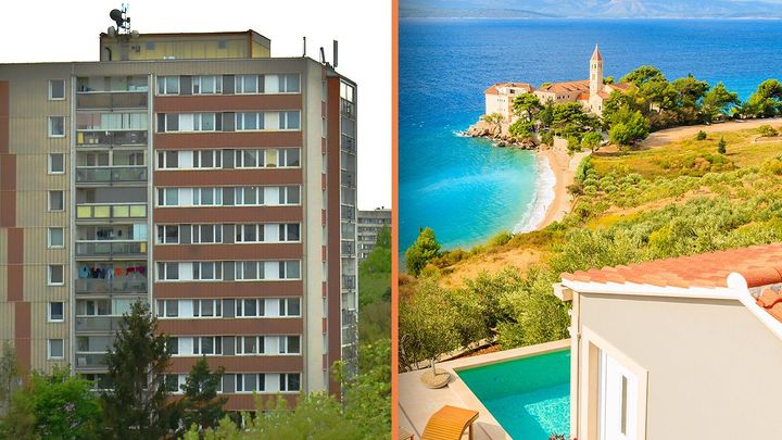 Garsonka v Uhříněvsi, nebo vila u moře? Porovnáváme, co lze koupit za stejné peníze