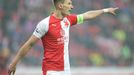 Milan Škoda v zápase 28. ligového kola Slavia - Sparta