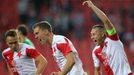 Slávistická radost v zápase 2. kola F:L Slavia - Příbram